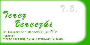 terez bereczki business card